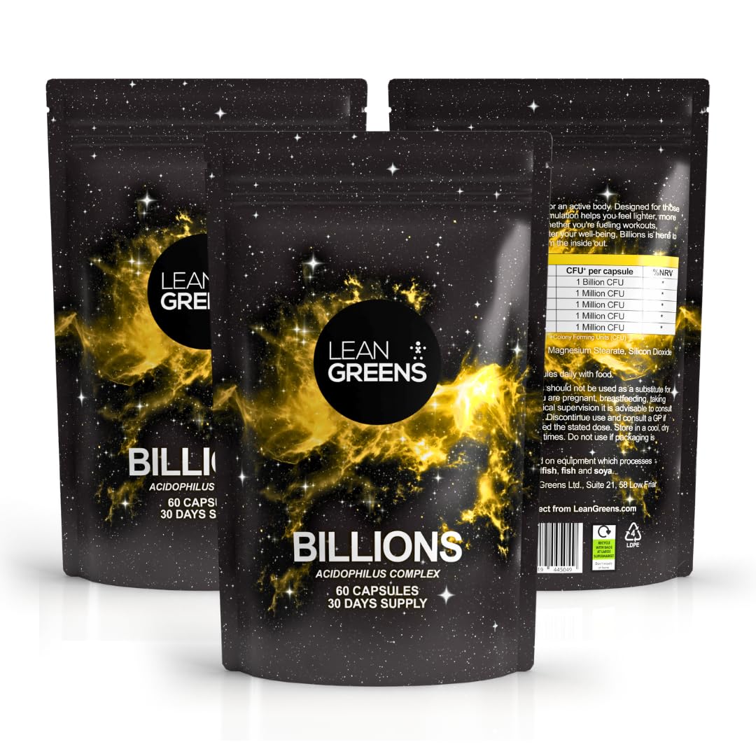 Lean Greens Acidophilus Complex - with Billions of Active Cultures. Probiotics for Adults