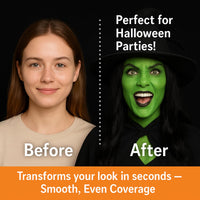 CTUBLIAUNX Green Face Paint Stick - Face & Body Paint for Halloween Cosplay Costume Party, Easy Application Green Stick for Witch Grinch Makeup