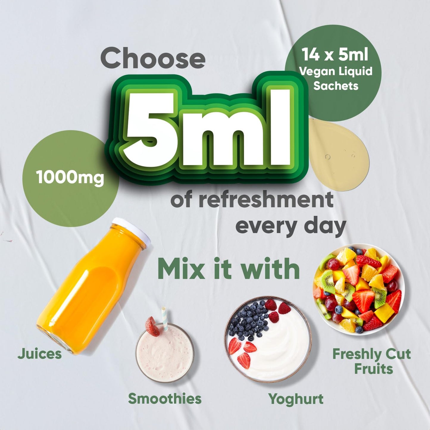 WeightWorld Liposomal Vegan Vitamin C Liquid Sachets - 1000mg Natural Lime Flavour 14 Liquid Sachets - 5ml Per Sachet (Not Vitamin C Effervescent) Sugar-Free, & High Strength - Highly Bioavailable Vitamin C