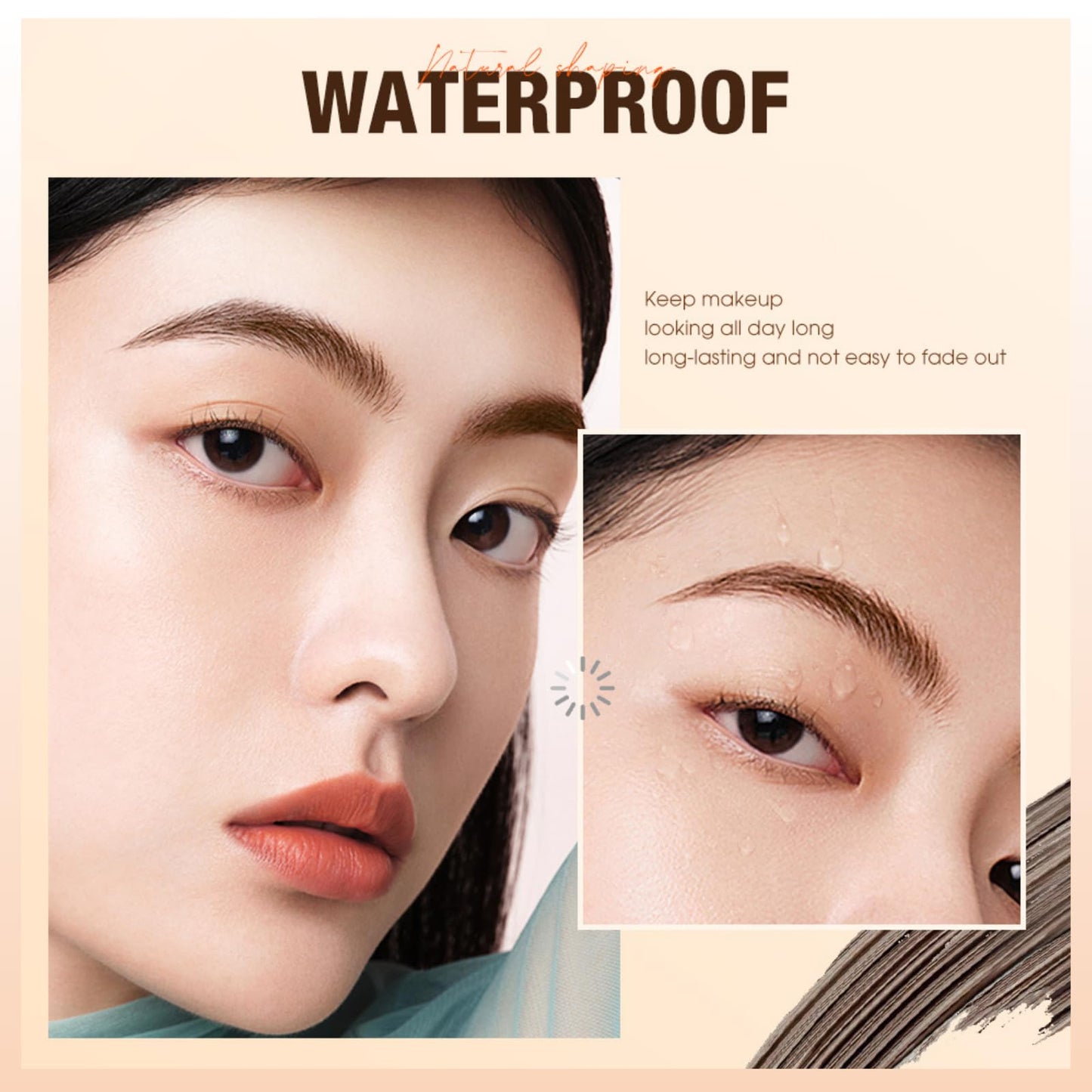 Waterproof Gel Eyeliner Set 2color,High-Intensity Pigments Eyebrow Colors Gel,Long Lasting Formula Liner EyelinerGel,Eye Makeup Set For Sensitive Eyes,With 2 Pack Eyeliner Brush And Brow Brush