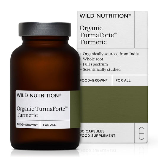 Wild Nutrition Food-Grown Turmaforte Turmeric Capsules | Full Spectrum Turmeric | Ethically Sourced | Anti Inflammatory, Antioxidant, and Immune Support | 60 Capsules