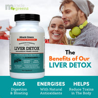Macro Greens Liver Detox and Repair – 1400mg Complex | High Strength with 20 Effective Ingredients | Boosted with Dandelion, Turmeric, Amino Acids, Vitamins and More | 120 Capsules - 60 Day Supply