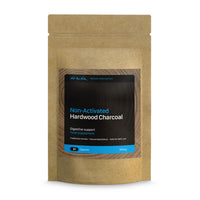 Toxin Buster Pure, Non-Activated Hardwood Charcoal. Digestive Support. Suitable for Daily Use. Not Activated or Medicinal. Travel Size. 21 Capsules - compostable Sachet.