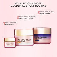 L’Oréal Paris Age Perfect Golden Age Re-Stimulating Night Cream 50+, Moisturising, Renew Skin Barrier Overnight and Reactivates Skin’s Radiance, Peony Native Cells, Calcium and Vitamin B3, 50ml