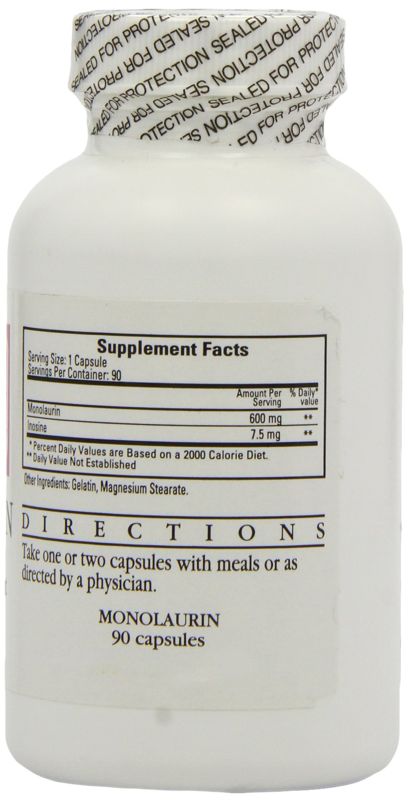 Ecological Formulas Monolaurin 600mg - 90 Capsules