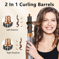 Chuancheng 40mm/1.6inch Long Curling Barrels Attachments for Dyson Airwrap HS01 HS05 HS08 Styler, Hair Curl Barrels Replacement Parts, Gold