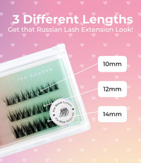 Lola's Lashes Press-On Lashes | Soft Definition Starter Kit | Pre-Glues Lashes | Easy Application | Stick & Clamp Tools Included | 24 Hour Wear & Waterproof | 10-14mm