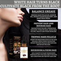 Nova9 Ganoderma Nutrient Hair Darkening Serum, Natural Anti-Greying, Thicker, Longer Hair-Growth, Unscented Unisex, 30ml