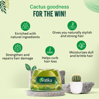 Vatika Naturals Hair Cream - Anti-Breakage (210ml, Cactus) | Strengthening Formula with Olive, Cactus & Ghergir for Strong, Stylish Hair
