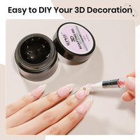 SUPWEE 3D Sculpting Gel for Nails Art, Clear Solid Hard Gel for Carving