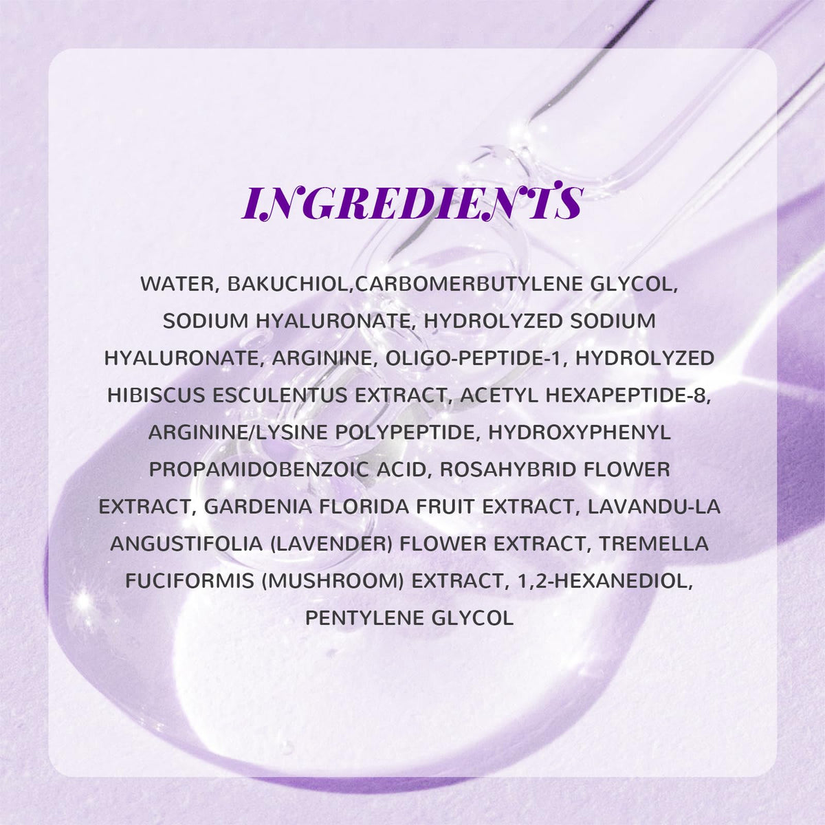 ANAI RUI ANAiRUi Christmas Gifts Bakuchiol Serum 50ml, Retinol Alternative Face Serum for Face and Neck, Hydrating, Smoothing, Anti Aging, with Hyaluronic Acid & Peptide