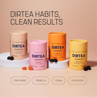 DIRTEA 60 Chaga Mushroom Gummies | 3,000mg / Serving | Vegan, Natural & Sugar Free | Vitamin C & Zinc | Immunity & Energy Supplement | 60 Gummies (30 Servings) - Lemon Flavour