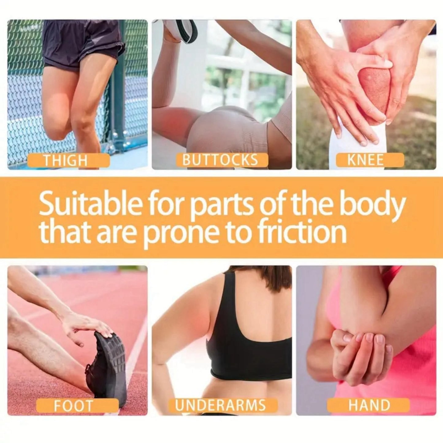 BigyQiu Waterproof Glide Anti Chafing Stick,Anti Chafe Stick,Anti Chafing Cream,Anti Chafe Balm,Anti Chafe Gel,Running Chafe Stick for Heel,Thigh Rescue Anti Friction Stick,Skin Protection