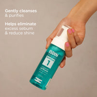 ISDIN Acniben Pack Purifying Cleanser Foam and Gel Cream Control of Shines and Pimples, Daily Facial Care for Oily or Acne-Prone Skin, Set of 2 pieces