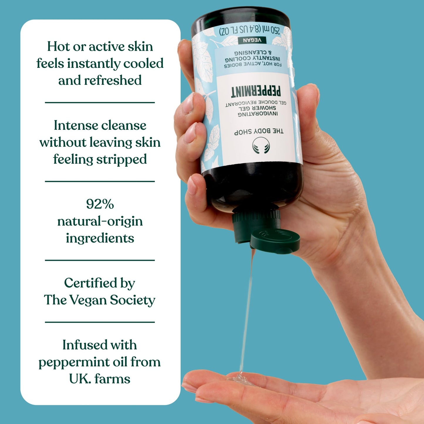 The Body Shop Peppermint Invigorating Cooling Shower Gel - 250 ml (8.4 US fl oz)
