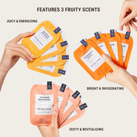 VOESH Pedi In a Box 4 Step Fruity Trio 3 Pack, Mango Delight, Tangerine Twist, and Vitamin Recharge, At Home Pedicure Treatment, At Home Pedi, Spa Treatment, Vegan Beauty, Foot Spa, Luxury