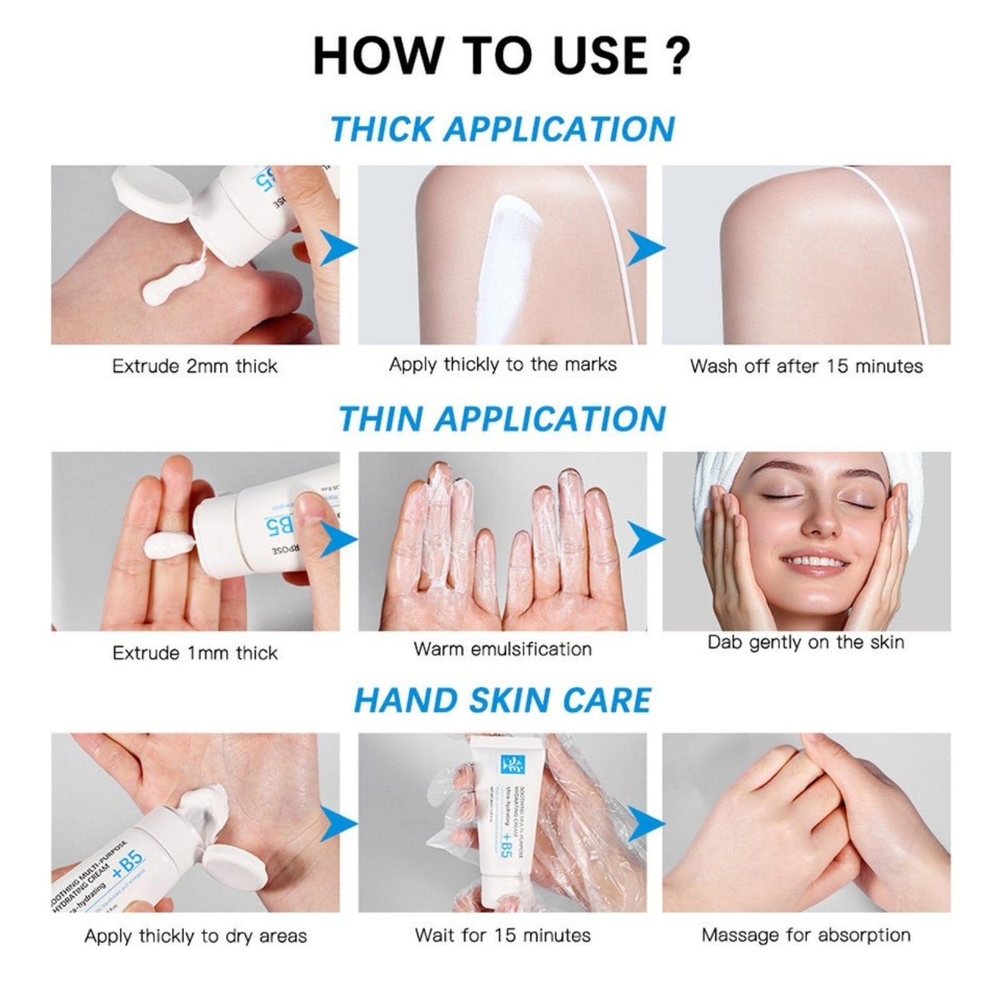 Cureluxe Ultra B5 Sooth and Repair Face Serum Cream,B5 Repairing Balm for Face,Skin Barrier Repair Cream for Dry & Irritated Skin,Multi-Purpose Deep Hydration Serum Face Cream for Face&Body - 2PCS