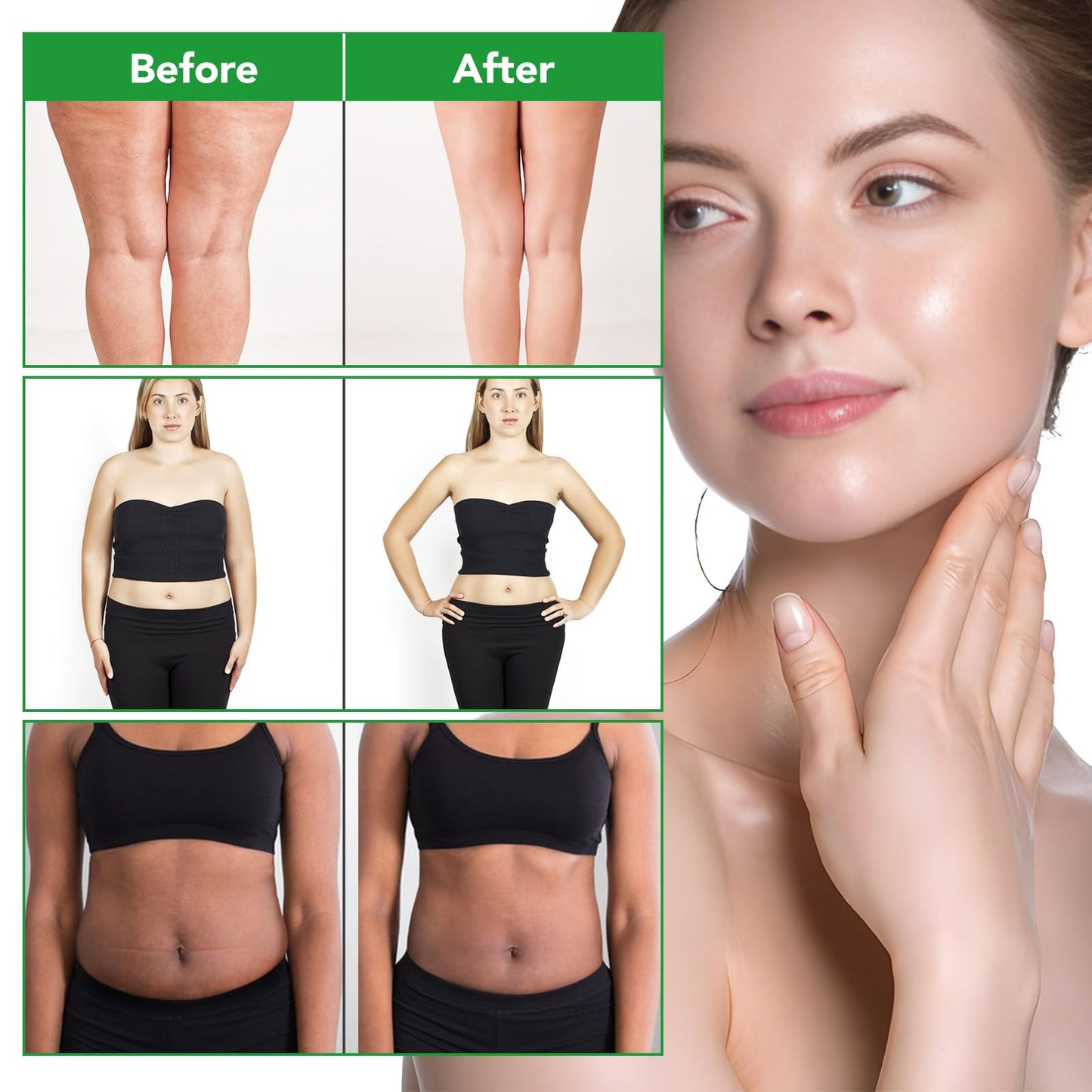 Anti Cellulite Massage Oil 250ml, Natural Anticellulite Oil for Revitalised Skin, Firming Body Oil Massage Oil Improves Skin Firmness for Men Women