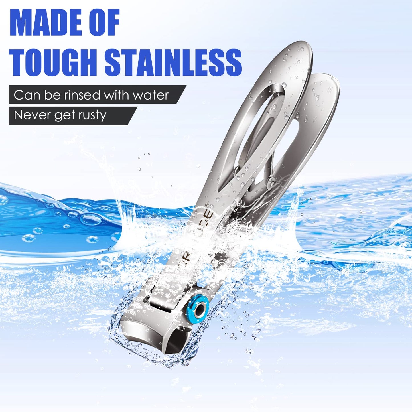 DRMODE Nail Clippers for Thick Nails with Wide Jaw Opening