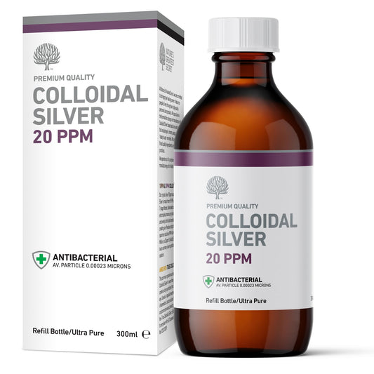 Natures Greatest Secret Nature's Greatest Secret Premium Quality Antibacterial 20ppm Colloidal Silver Bottle 300ml