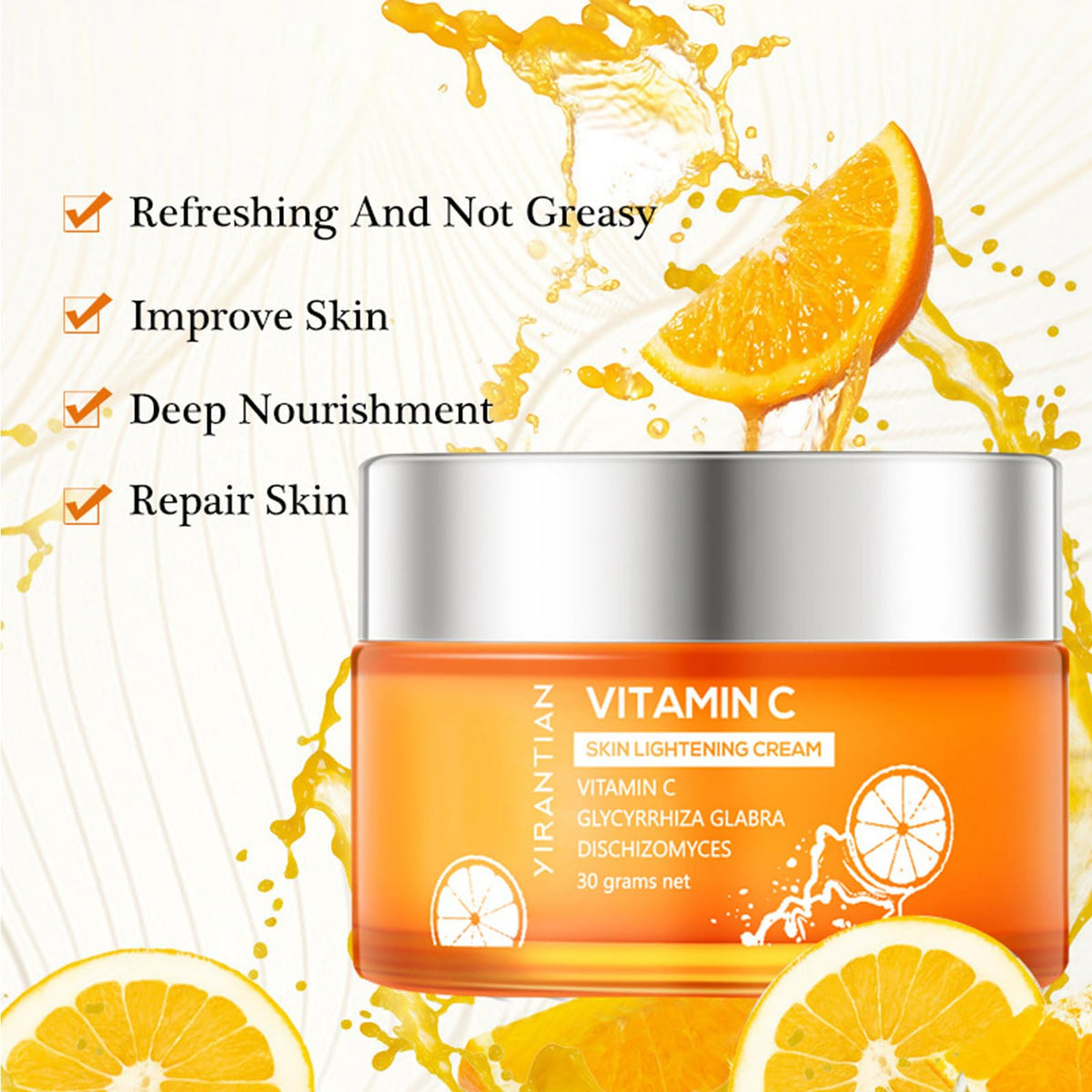 Angivlga Vitamin C Face Cream – Hyaluronic Acid And Vitamin C&E,Face Moisturiser For Women,Anti Aging&Wrinkle,Natural Skin Care Hydrate,Plump,Brightening Skin Care Lighten Dark Spots Erase Fine Lines (2PCS)