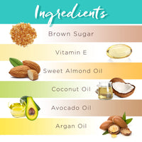 PraNaturals Brown Sugar Body Scrub - Natural Exfoliating Body Scrub - Gently Removes Dead, Dry Skin Cells - 280g