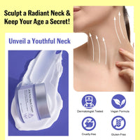 RoongDuuDll Neck Creams for Tightening and Firming, Neck Firming Cream, Tighten and Lift Neck Cream for Neck and Chest Firming, Smoothing Wrinkles & Fine Lines with Cupuacu Butter, Skin Tightening Cream for Body