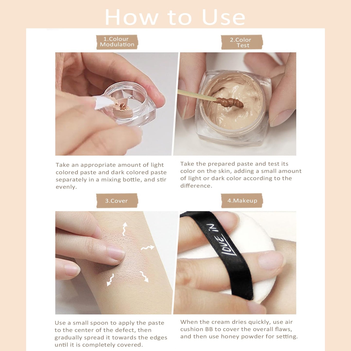 Shengqialun Tattoo Cover Up Makeup, Waterproof Tattoo Cover Up 2pcs, Scar Concealer Waterproof, Body Makeup for Scars Birthmarks, Long-Lasting Smudge-Proof, Portable Concealer Kit (Light & Dark)