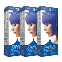 Smart Beauty Smart Colour Semi-permanent Electric Blue Hair Dye x 3