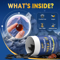 Deepure Pure Himalayan Shilajit Gold Gummies - Vegan Formula with Fulvic Acid and 85+ Trace Minerals for Vitality and Energy Support (60 Individually Wrapped Gummies)
