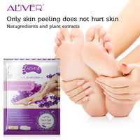 ALIVER 3 Pairs Foot Peel Mask, Foot Moisturizing Mask, Natural Lavender Exfoliating Foot Mask, Foot Skin Repair Socks for Dry, Aging, Cracked Heels Intense Skin Nutrition Foot Cream Mask