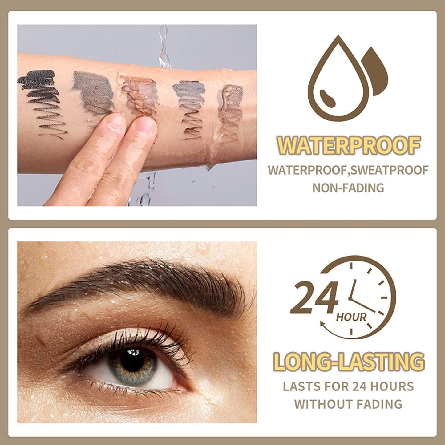 MEITREND Eyebrow Dye Tint Brow Pomade,Eyebrow Tint Kit With Strong Pigment Thin Texture Smudge-Proof Sweat Resistant Tinted Makeup Brow Pen Waterproof Long Lasting Brow Setter With Brush (AUBURN)