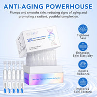Yecuce 3% Hyaluronic Acid Serum, Ultra-Hydrating Vials Hyaluronic Tubes, Wake Nature Perfection Hyaluronic Acid for Face, Ultra Hydrating Serum