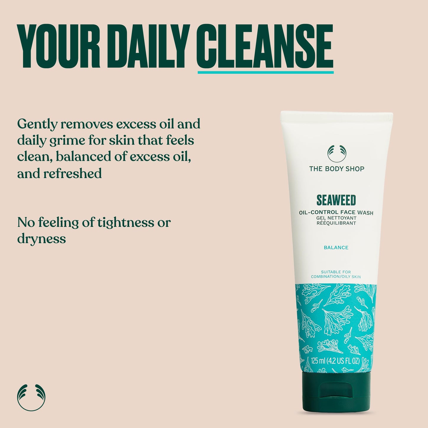 NEW! The Body Shop Seaweed Oil-Control Face Wash 125ml