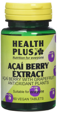 Health Plus Acai Berry Extract Weight Management And Antioxidant Plant Supplement - 60 Tablets