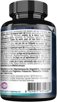 Magtein® Magnesium L-Threonate 144 mg per Daily Dose - 90 Vegan Capsules - 30-Day Supply - for Cognitive Function Support - by Apollo's Hegemony