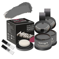 Mifeloy MIFELOY 2 Set Root Cover Up Powder, Gray, Touch Up Hair Color for Grey, Instantly Coverage Dye for Thinning Grays Hairline, Roots Concealer for Beard Line Eyebrow, Shadow Conceals Hair Loss