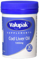 Valupak Cod Liver Oil Capsules High Strength 1000mg 30 Capsules