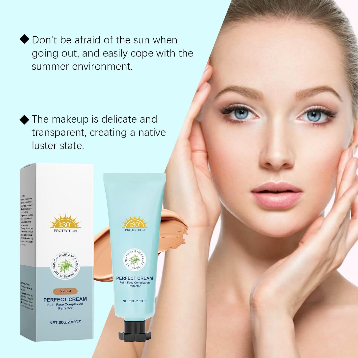 SHEBEEDO Natural Hydrating Camo Concealer, SPF 30 All Over Complexion Perfector, Body Coverage Perfector, Lightweight and Waterproof Foundation Full Coverage,Concealer for Mature Skin (Natural)