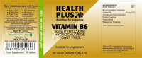 Health Plus Vitamin B6 : Vitamin B6 supplement : 90 tablets