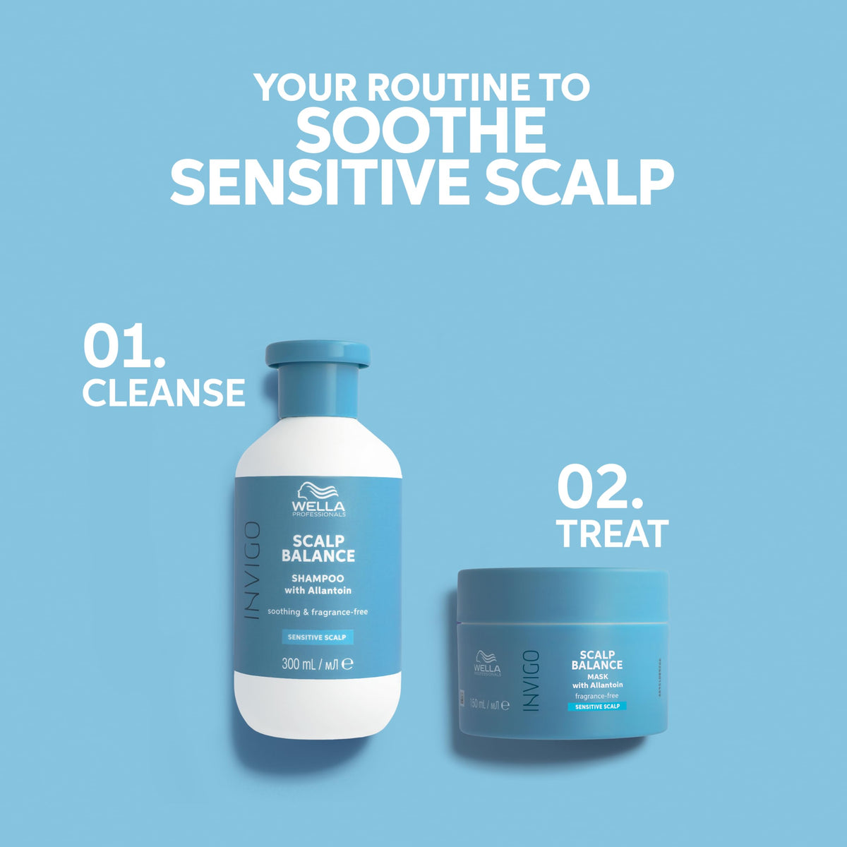 Wella Professionals INVIGO SCALP BALANCE Sensitive Scalp - Gentle Cleansing Shampoo - Dry Scalp Shampoo For Sensitive Scalps - Fragrance Free (300ml)