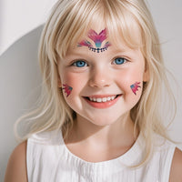 Makoto Nobu 24 Sheets Face Tattoos for Kids, Temporary Tattoo Stickers