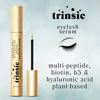 Trinsic Natural Lash Serum - Rapid Growth with Multi-Peptide, Biotin & Hyaluronic Acid - Enhancing & Conditioning Eyelash Serum for Thicker, Longer & Healthier Lashes - Gentle & Safe Advanced Formula