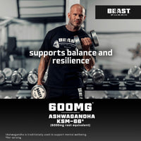Beast Pharm | Ashwagandha High Strength 6000mg (3 Months Supply) KSM-66 90 Capsules | Stress Relief Support