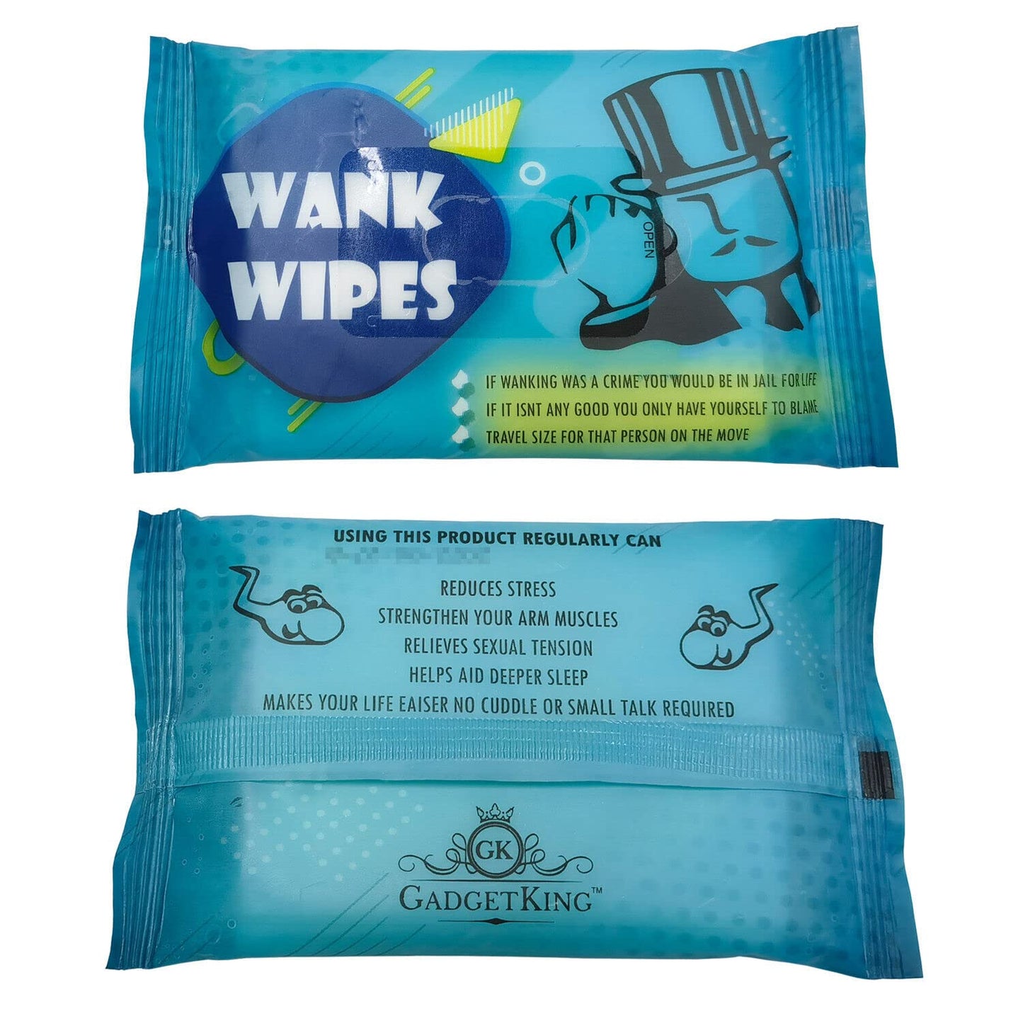Gadgetking Wank Wipes Tissue Prank Xmas Gift Idea Present for Him Husband Boyfriend Men Man Size Teenager Unusual Prank April Fools Secret Santa 40th 50th 60th 21st Birthday Rude Ladies Her Boss Novelty