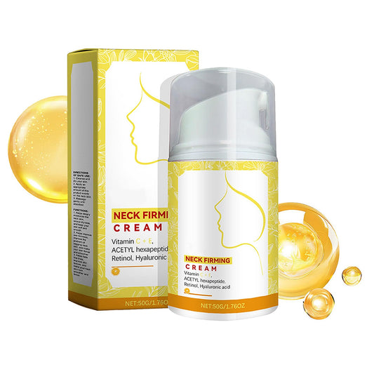 NLFOX Neck Firming Cream - Neck Cream for Crepey Skin Body Care Comfort - Collagen & Hyaluronic Acid Neck Tightening Cream - Tighten and Lift Neckcream for Women & Men on neck & Décolleté Lifting