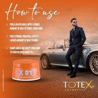 Totex Hair Styling Aqua Gel Wax 01 | Strong Hold Gel Maximum Control | Parfume Scent | Unisex 150ml (Pack Of 3)