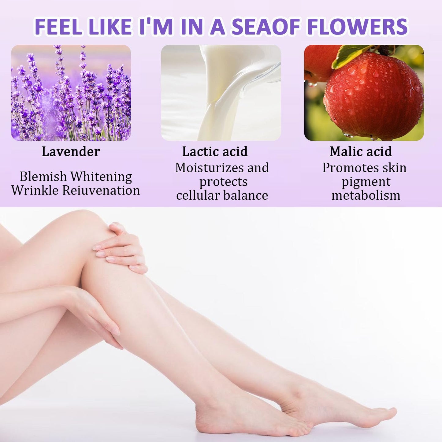 Nadiaen 4Pack Foot Peel Mask for Hard Skin, Exfoliating Foot Peel Mask, Callus Remover, Foot Care Mask for Cracked Heel, Dead & Dry Skin, Moisturizing Feet Peeling Mask for Women&Men - Lavender