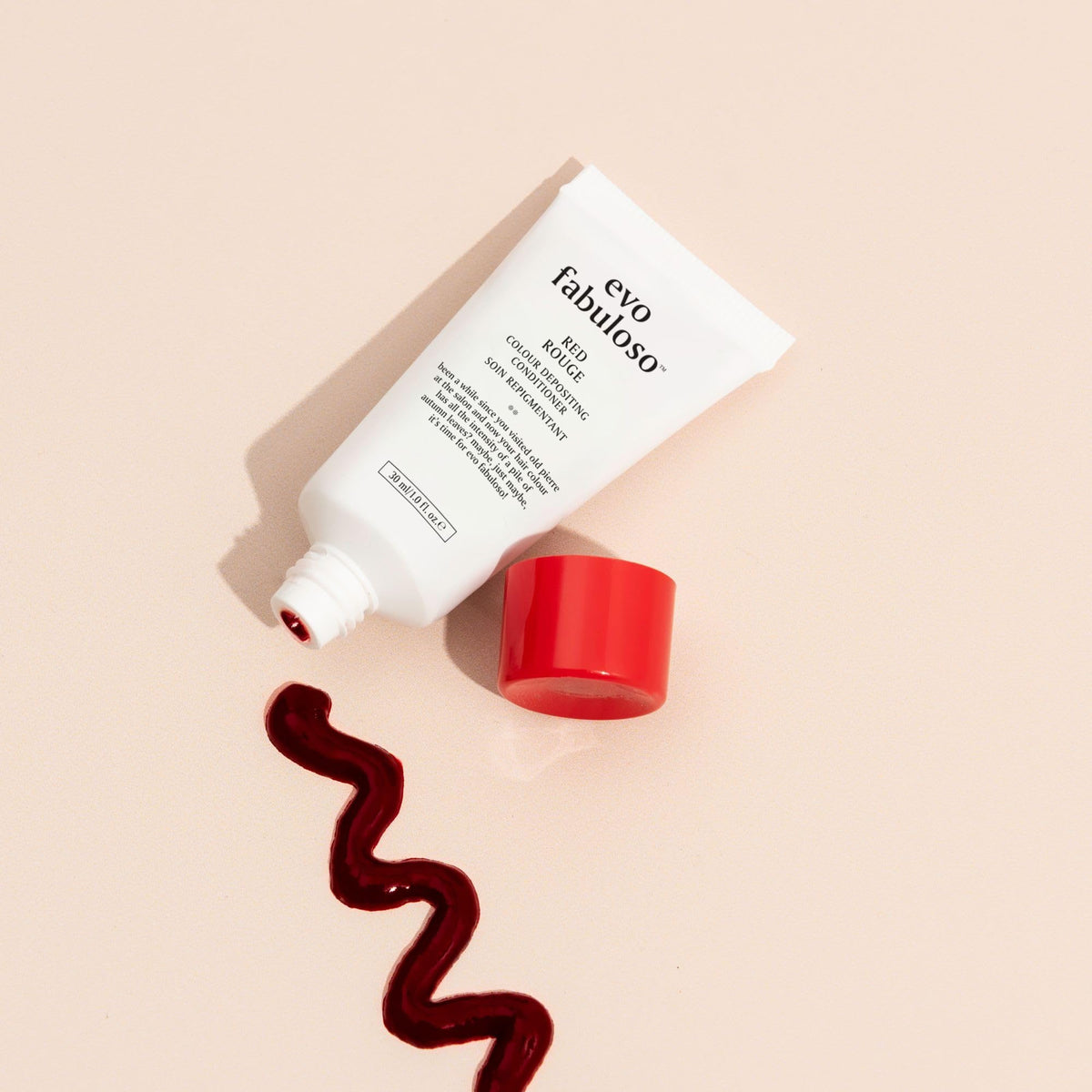 EVO Evo Fabuloso Red Colour Depositing Conditioner - Travel Size Instant Colour Depositing, Nourishing Conditioner To Add Shine in 3 Minutes - 30ml