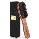 BEAUNTANGLY Beard Brush, 100% Real Wild Boar Bristle Walnut Wood Beard & Mustache Comb Brush for Men’s Beard Grooming and Care, Gift for Men to Straighten and Promote Beard Growth